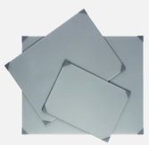 New Wave grijze rechthoekige glazen paleten