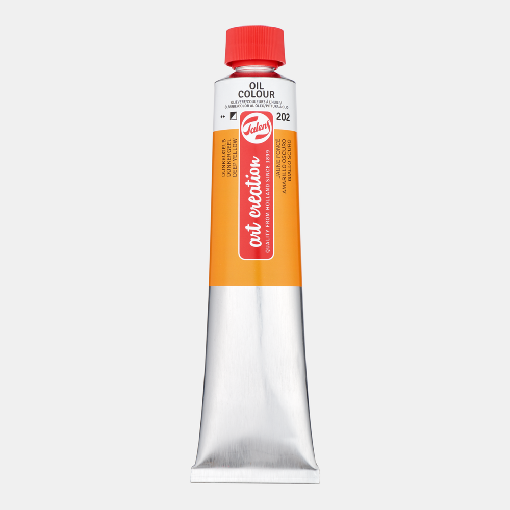 Donkergeel Olieverf 200 ml van Art Creation Kleur 202