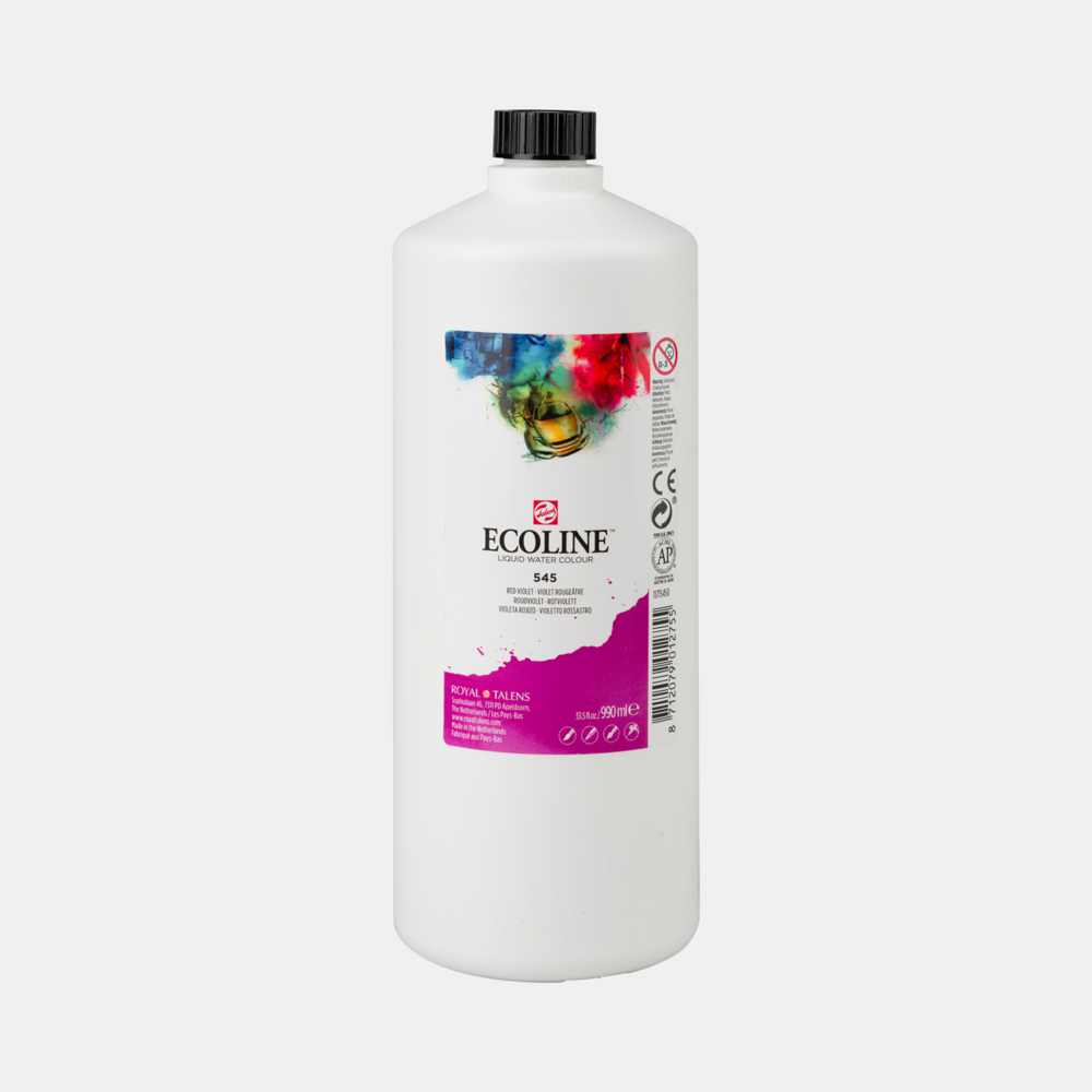 Roodviolet Ecoline fles 990 ml van Talens Kleur 545