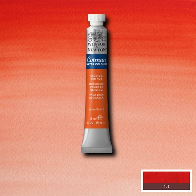 Cadmium Red Hue 8 ML van Winsor &amp; Newton  Cotman Water Colours Kleur 095
