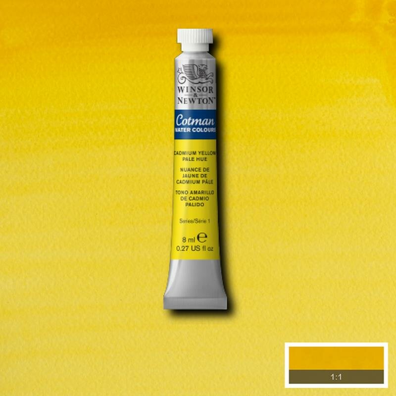 Cadmium Yellow Pale Hue 8 ML van Winsor &amp; Newton  Cotman Water Colours Kleur 119