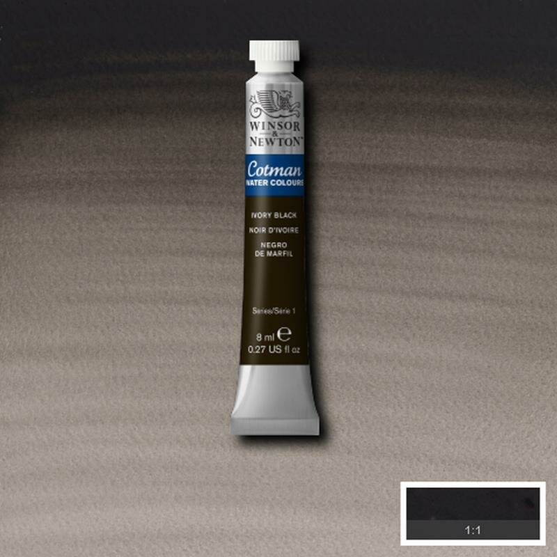 Ivory Black 8 ML van Winsor &amp; Newton Cotman Water Colours Kleur 331