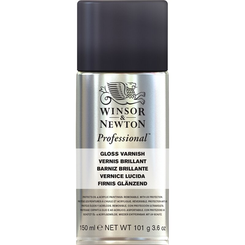 Glans Vernis Spuitbus voor olieverf Winsor &amp; Newton (Medium 982) 150 ML