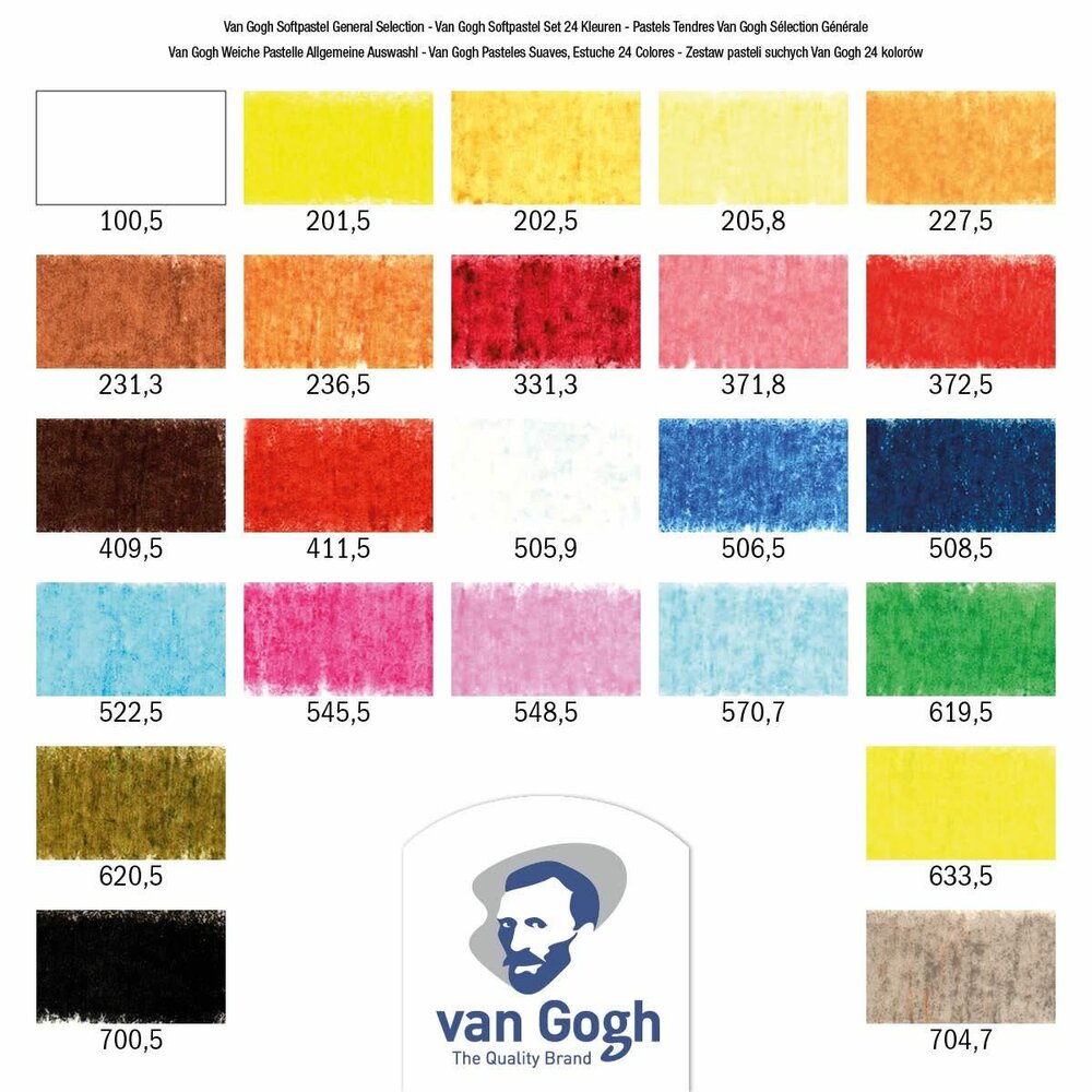 Van Gogh Algemeen Selectie 24 Soft Pastels van Royal Talens Set 124