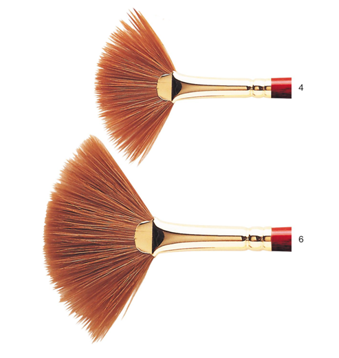 No 4 Waaier Winsor &amp; Newton Sceptre Gold II Penseel