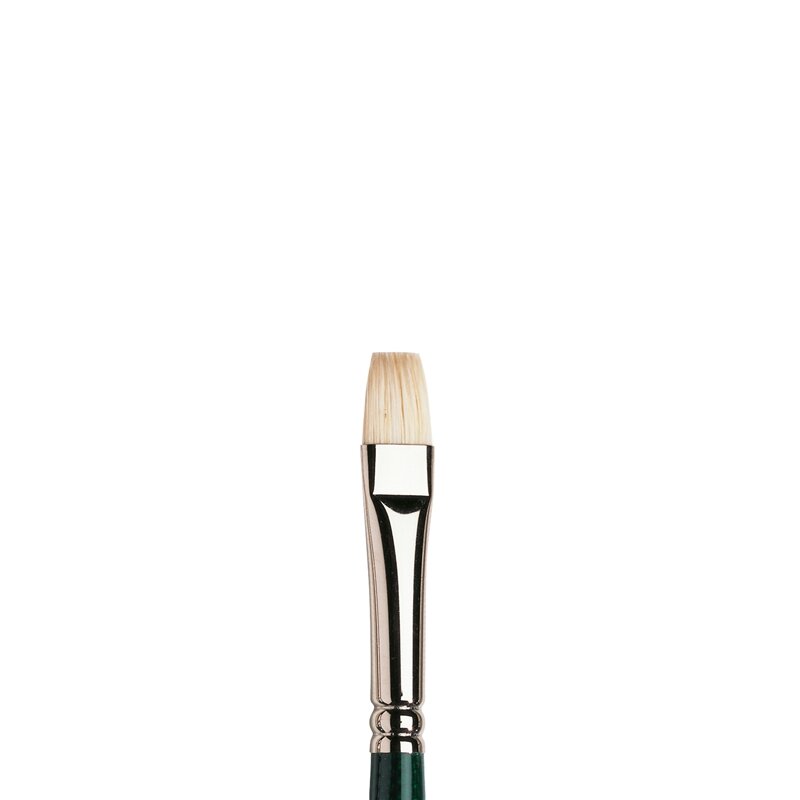 No 6 Plat Kort lange steel Winsor &amp; Newton Winton Olie- &amp; Acrylverf Penseel