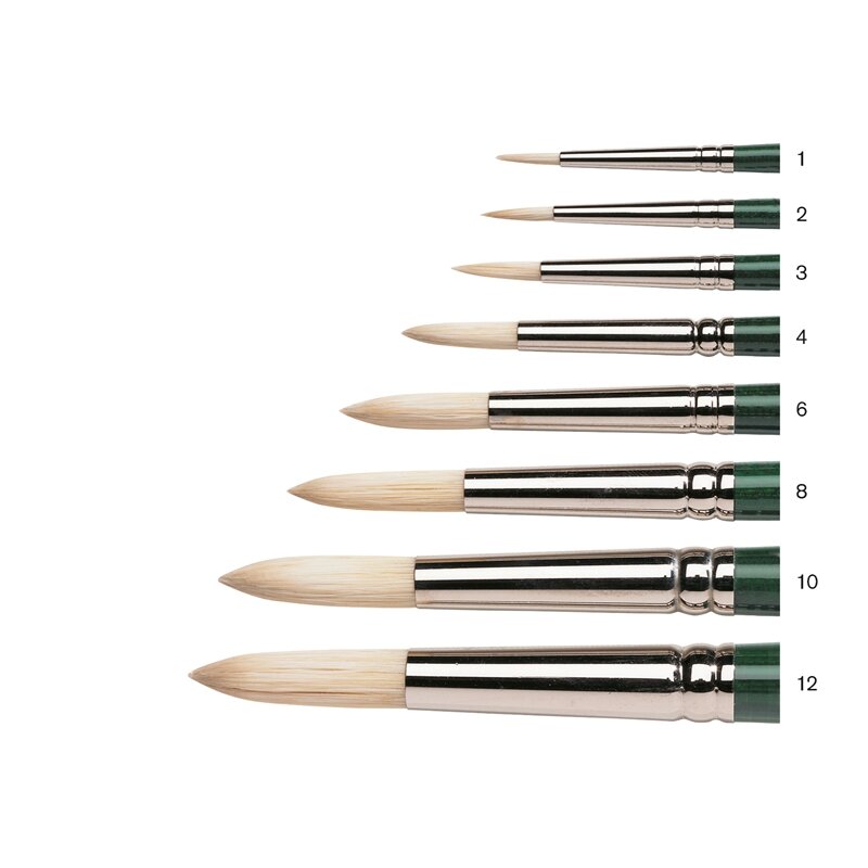 No 1 Rond lange steel Winsor &amp; Newton Winton Olie- &amp; Acrylverf Penseel