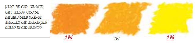 Cadmiumgeel Oranje Extra soft pastels / Pastel &agrave; l'ecu Sennelier Kleur 196
