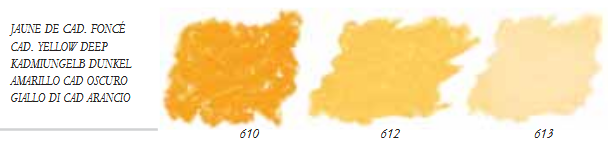 Cadmiumgeel Donker Extra soft pastels / Pastel &agrave; l'ecu Sennelier Kleur 613