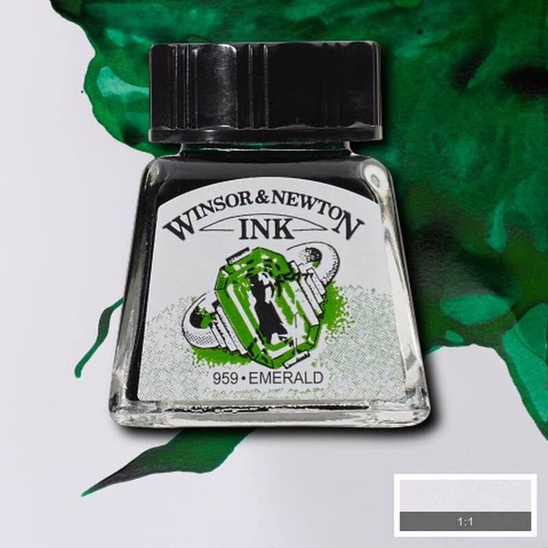 Emerald Drawing Ink van Winsor &amp; Newton 14 ML Kleur 235