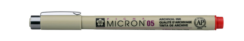 Sakura Pigma Micron 05 0,45 mm Rood