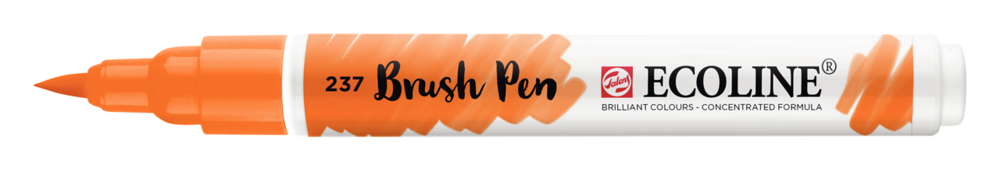 Donkeroranje Ecoline Brushpen van Talens Kleur 237