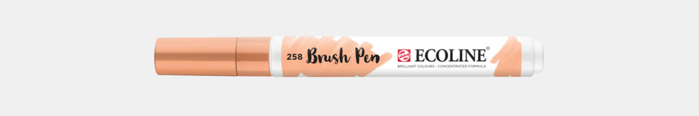 Abrikoos Ecoline Brushpen van Talens Kleur 258