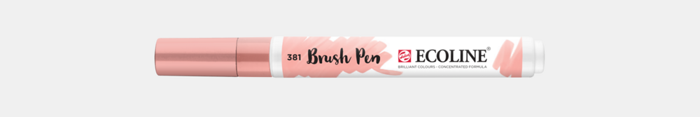 Pastelrood Ecoline Brushpen van Talens Kleur 381