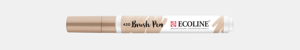 Beige Ecoline Brushpen van Talens Kleur 420