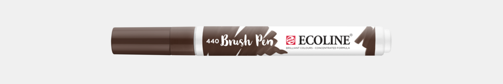Sepia Donker Ecoline Brushpen van Talens Kleur 440