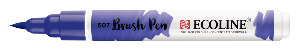 Ultramarijn Violet Ecoline Brushpen van Talens Kleur 507
