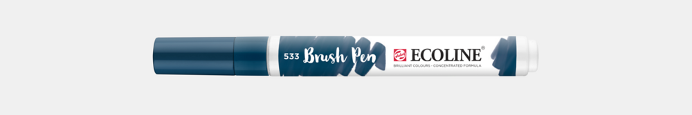 Indigo Ecoline Brushpen van Talens Kleur 533