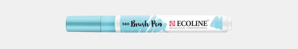 Pastelblauw Ecoline Brushpen van Talens Kleur 580