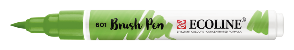 Lichtgroen Ecoline Brushpen van Talens Kleur 601