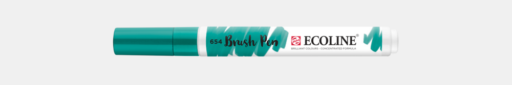 Dennengroen Ecoline Brushpen van Talens Kleur 654