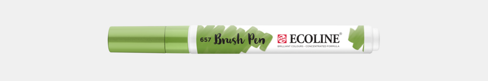 Bronsgroen Ecoline Brushpen van Talens Kleur 657