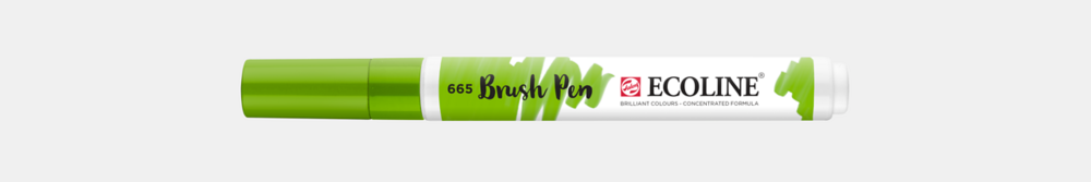 Lentegroen Ecoline Brushpen van Talens Kleur 665