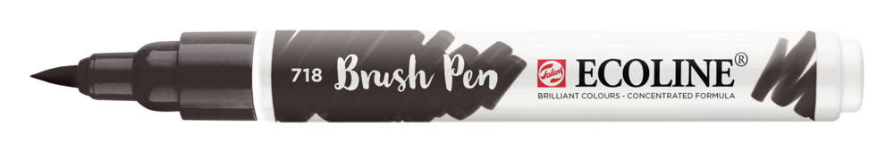 Warmgrijs Ecoline Brushpen van Talens Kleur 718