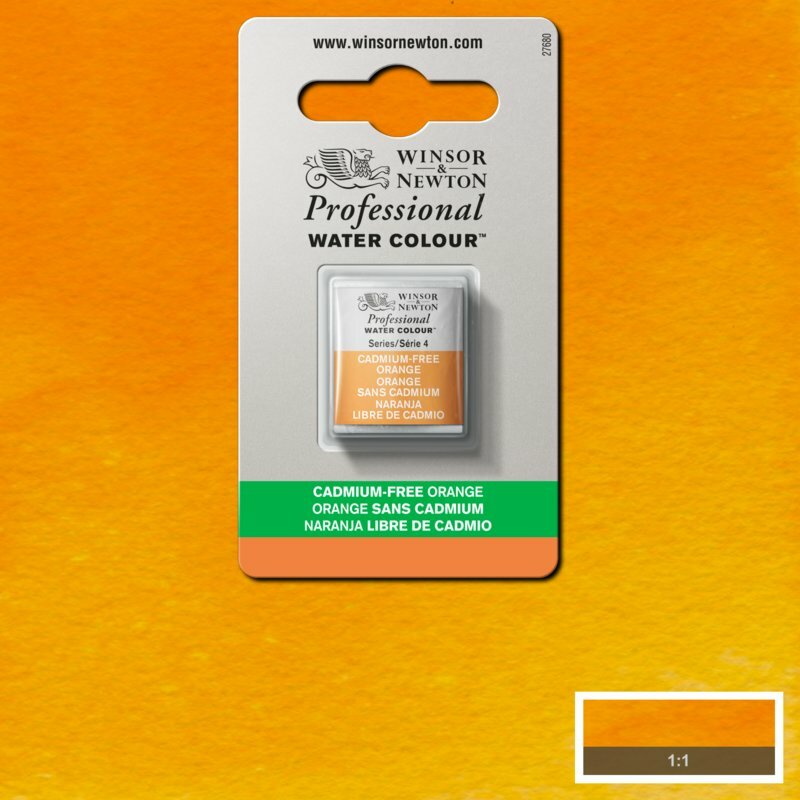 Cadmium-Free Orange (S4) Professional Watercolour van Winsor &amp; Newton Half napje Kleur 899