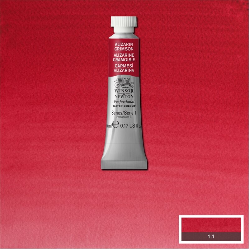 Alizarin Crimson (S1) Professioneel Aquarelverf van Winsor &amp; Newton 5 ml Kleur 004