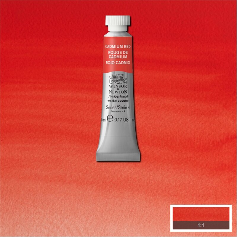 Cadmium Red (S4) Professioneel Aquarelverf van Winsor &amp; Newton 5 ml Kleur 094
