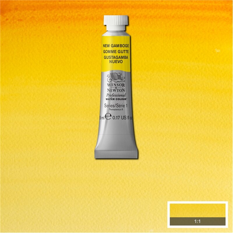 New Gamboge (S1) Professioneel Aquarelverf van Winsor &amp; Newton 5 ml Kleur 267