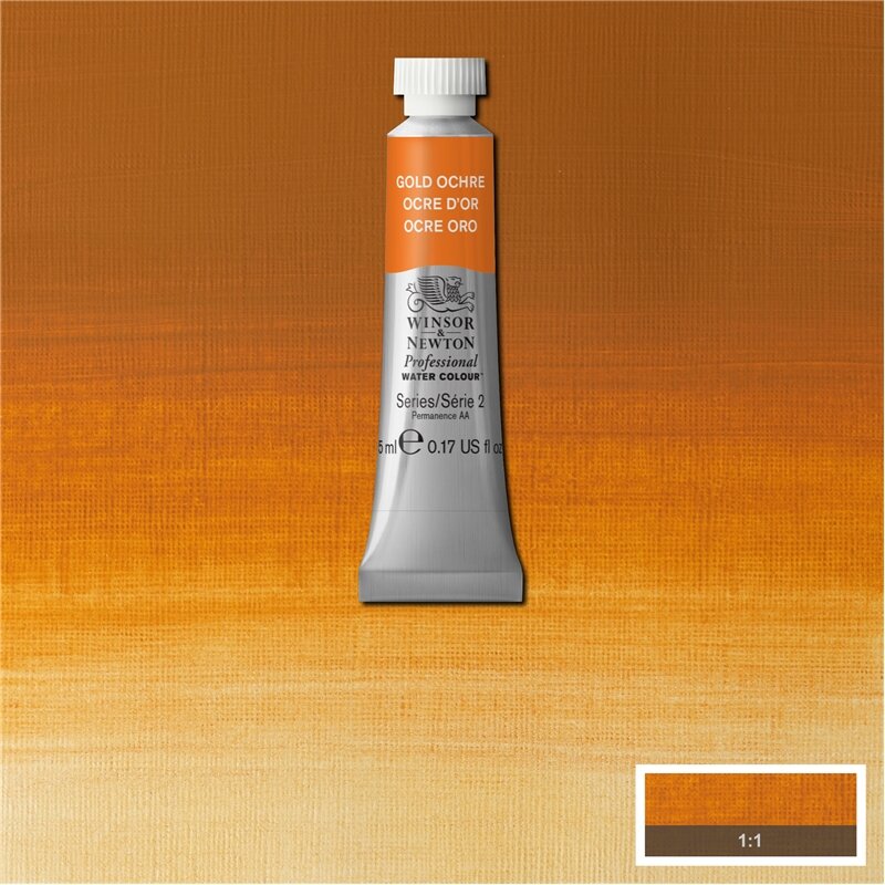 Gold Ochre (S2) Professioneel Aquarelverf van Winsor &amp; Newton 5 ml Kleur 285