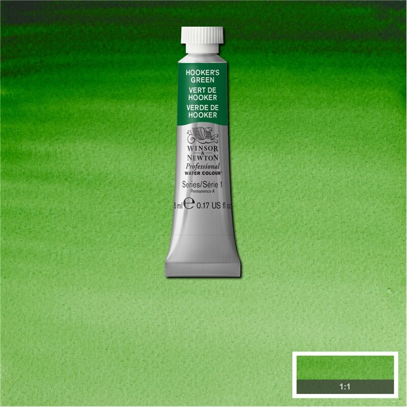 Hookers Green (S1) Professioneel Aquarelverf van Winsor &amp; Newton 5 ml Kleur 311