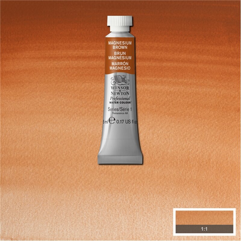 Magnesium Brown (S1) Professioneel Aquarelverf van Winsor &amp; Newton 5 ml Kleur 381
