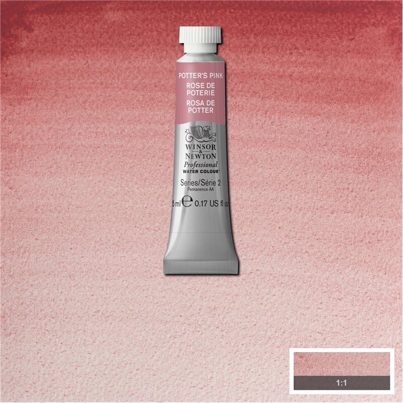 Potters Pink (S2) Professioneel Aquarelverf van Winsor &amp; Newton 5 ml Kleur 537