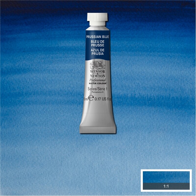 Prussian Blue (S1) Professioneel Aquarelverf van Winsor &amp; Newton 5 ml Kleur 538
