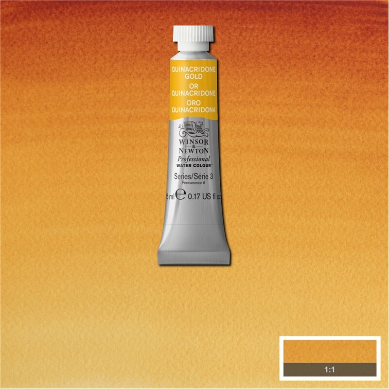 Transparent Gold Deep (Quin Gold) (S3) Professioneel Aquarelverf van Winsor &amp; Newton 5 ml Kleur 547