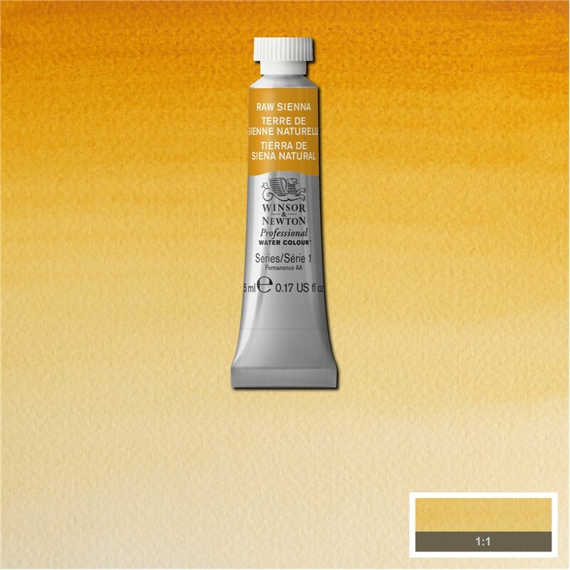 Raw Sienna (S1) Professioneel Aquarelverf van Winsor &amp; Newton 5 ml Kleur 552