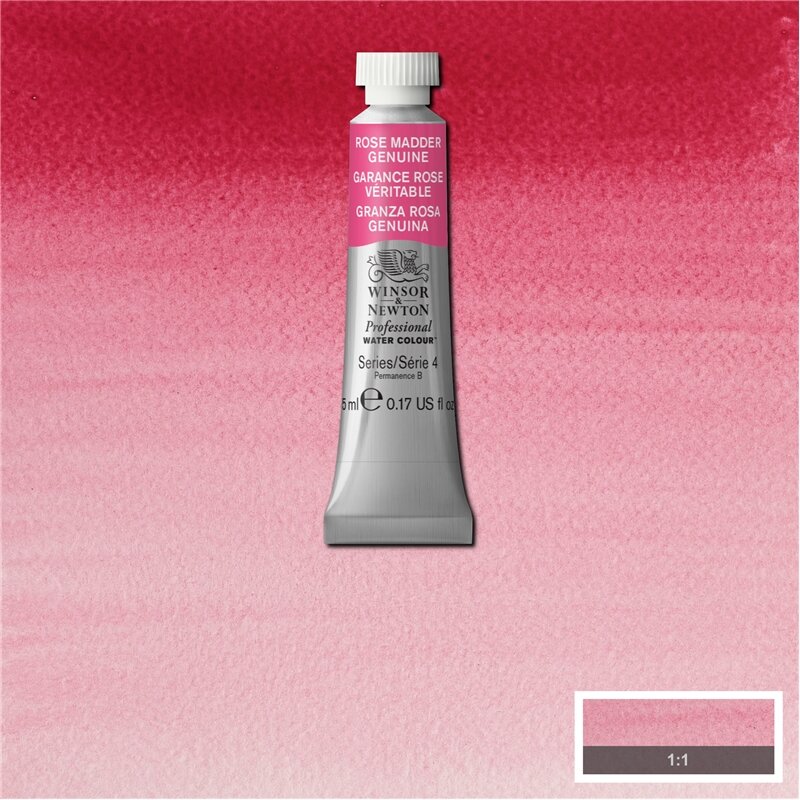 Rose Madder Genuine (S4) Professioneel Aquarelverf van Winsor &amp; Newton 5 ml Kleur 587