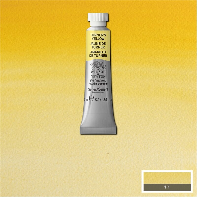 Turners Yellow (S3) Professioneel Aquarelverf van Winsor &amp; Newton 5 ml Kleur 649