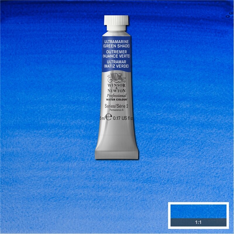 Ultramarine (Green shade) (S2) Professioneel Aquarelverf van Winsor &amp; Newton 5 ml Kleur 667