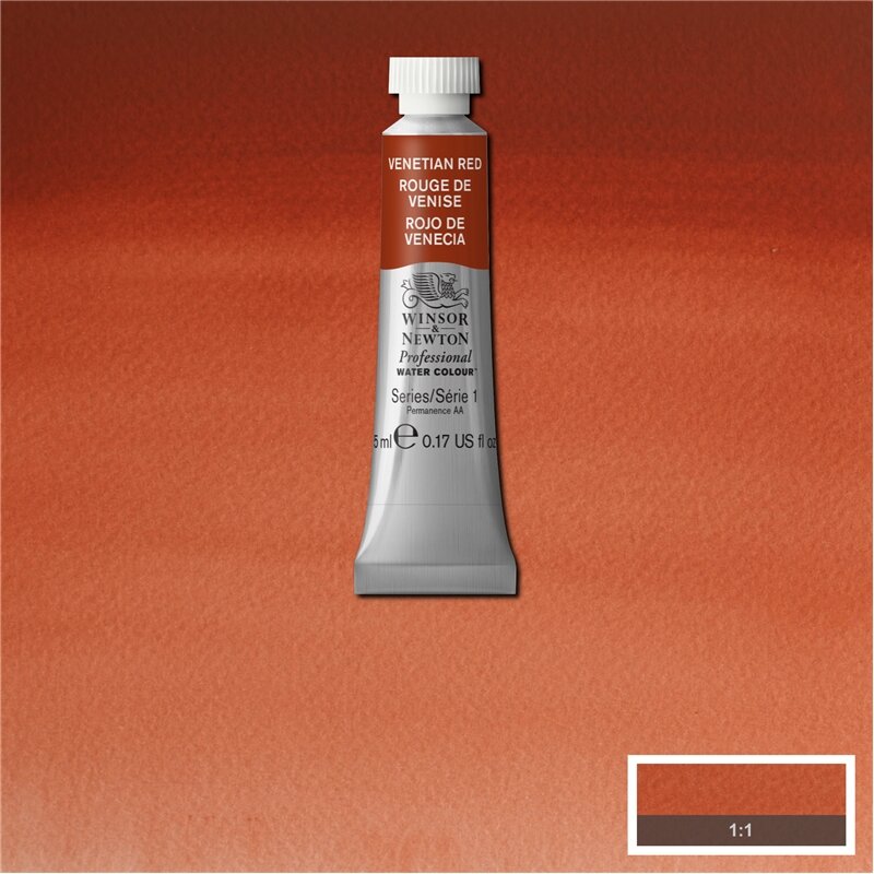 Venetian Red (S1) Professioneel Aquarelverf van Winsor &amp; Newton 5 ml Kleur 678