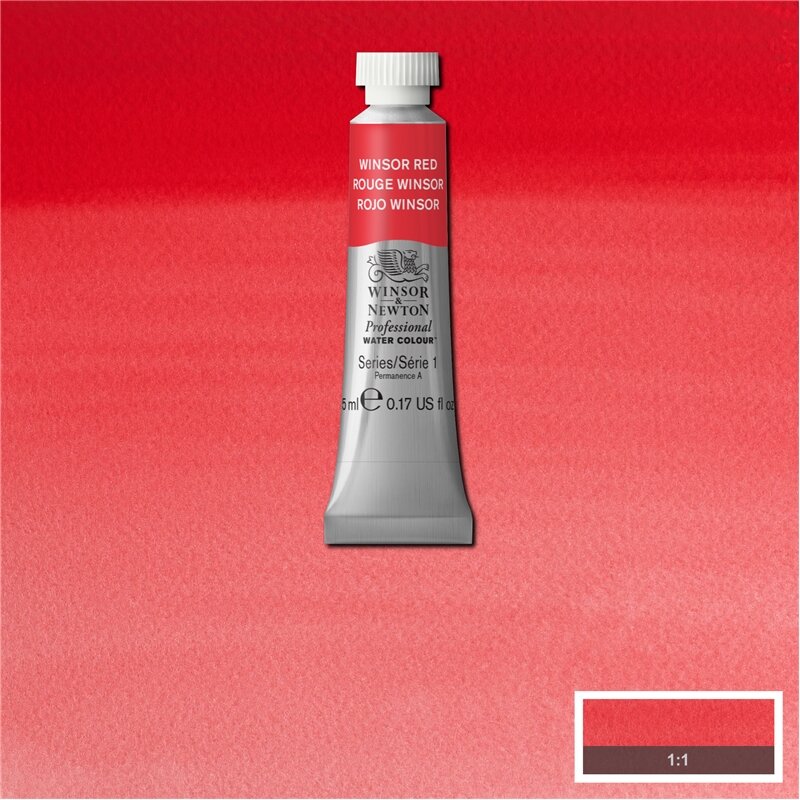 Winsor Red (S1) Professioneel Aquarelverf van Winsor &amp; Newton 5 ml Kleur 726