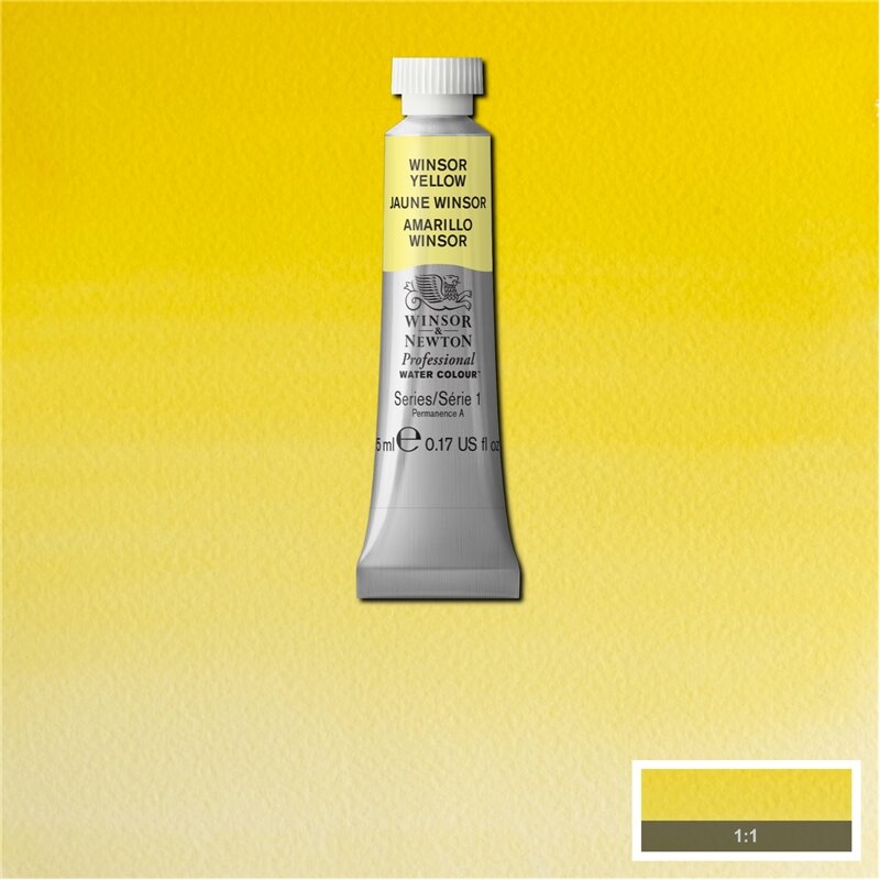 Winsor Yellow (S1) Professioneel Aquarelverf van Winsor &amp; Newton 5 ml Kleur 730