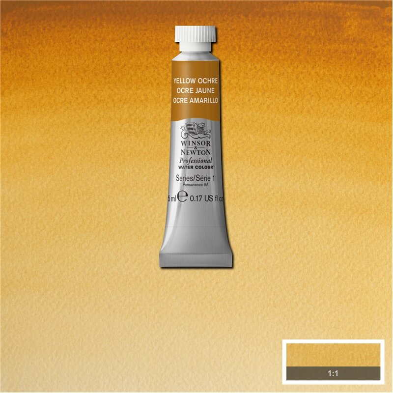 Yellow Ochre (S1) Professioneel Aquarelverf van Winsor &amp; Newton 5 ml Kleur 744