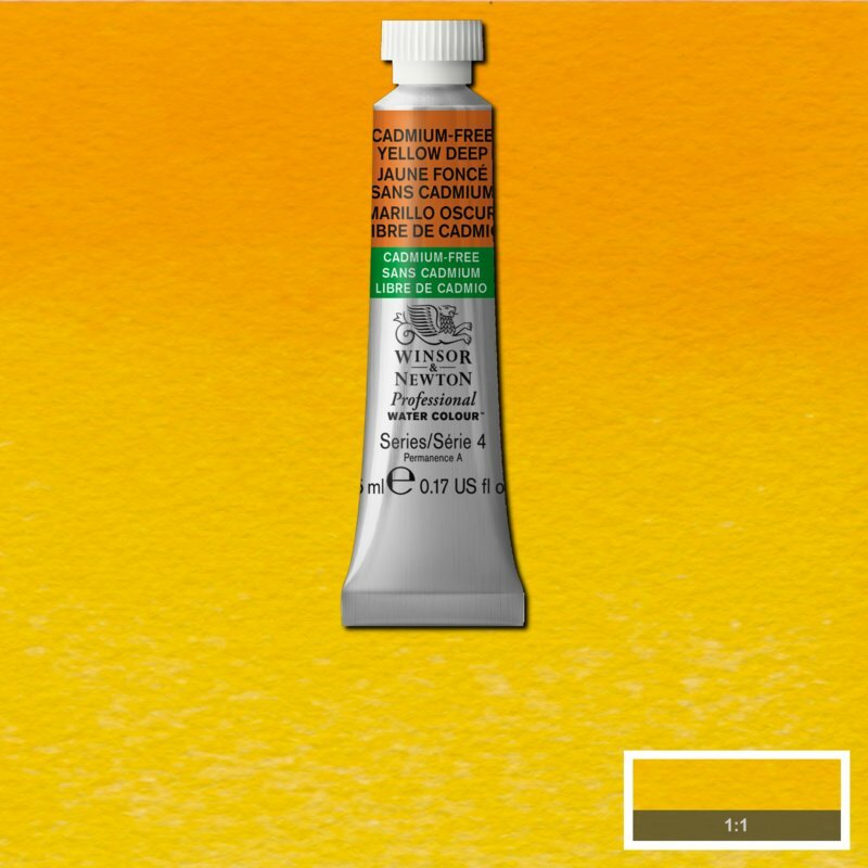 Cadmium-Free Yellow Deep (S4) Professional Watercolour van Winsor &amp; Newton 5 ml Kleur 891