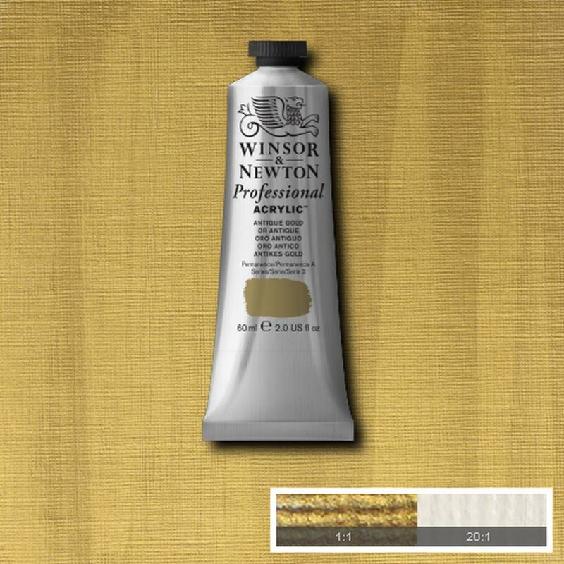 Antique Gold Professional Acrylic Winsor &amp; Newton 60 ml Kleur 014