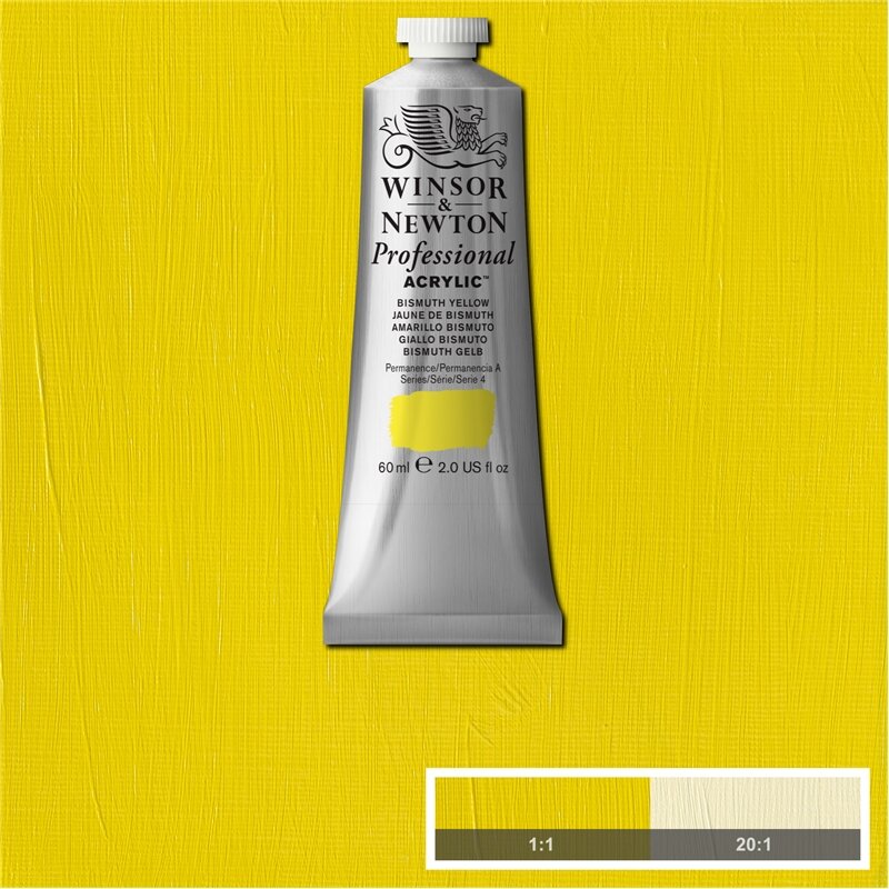Bismuth Yellow Professional Acrylic Winsor &amp; Newton 60 ml Kleur 025
