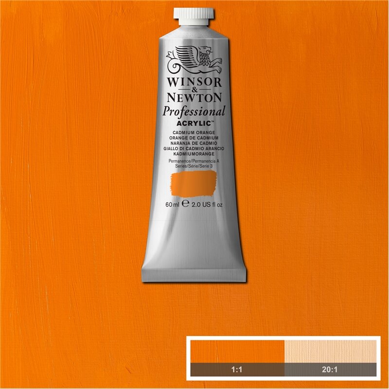 Cadmium Orange Professional Acrylic Winsor &amp; Newton 60 ml Kleur 089